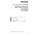 PANASONIC PT-D7500U Owners Manual