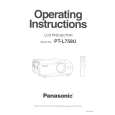 PANASONIC PTL758U Owners Manual