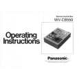 PANASONIC WVCB550 Owners Manual