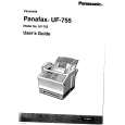 PANASONIC UF755 Owners Manual