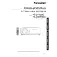 PANASONIC PTDW7000E Owners Manual