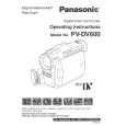 PANASONIC PVDV600 Owners Manual