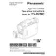 PANASONIC PVDV800D Owners Manual